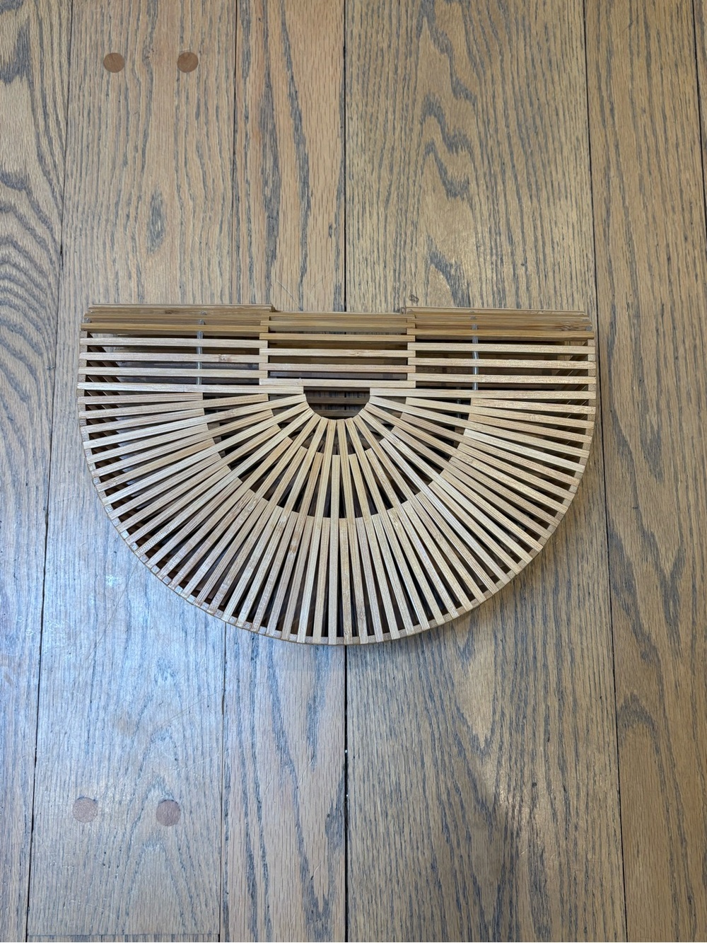 Bamboo Half-Moon Slatted Clutch like cult Gaia